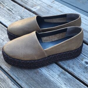 All Saints Bora Leather Slip On Platform Loafer